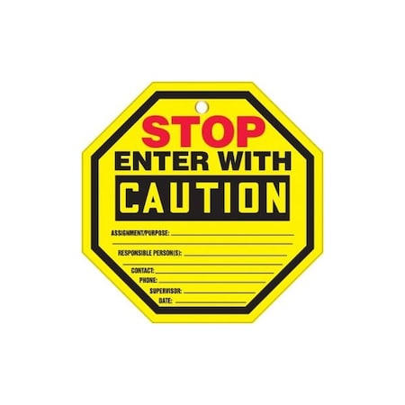 Accuform Danger, RP-Plastic, 3-1/4 in Width, 3/8 in Height, , 25 PK TAP805CTP